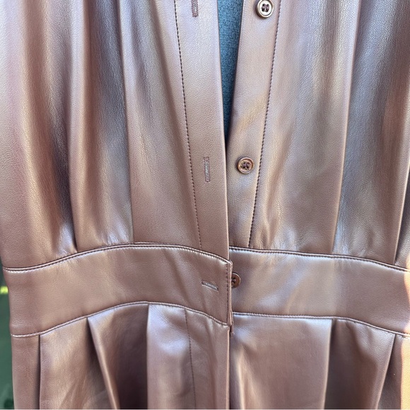 B. Freedom Brown Vegan Leather Sloan Jumpsuit, Women’s Size Medium, NWT - Picture 12 of 15